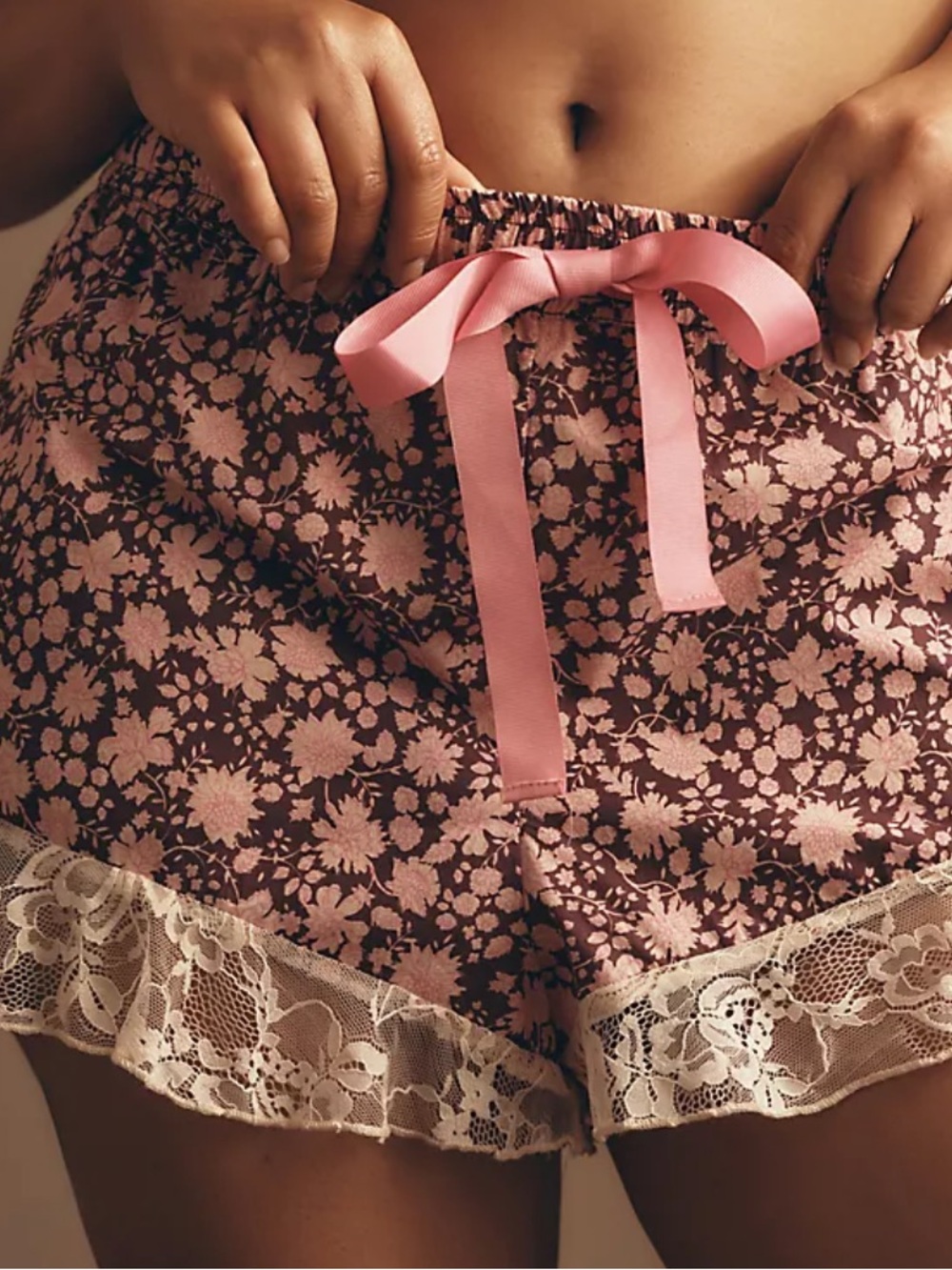 Anthropologie lace lounge shorts
